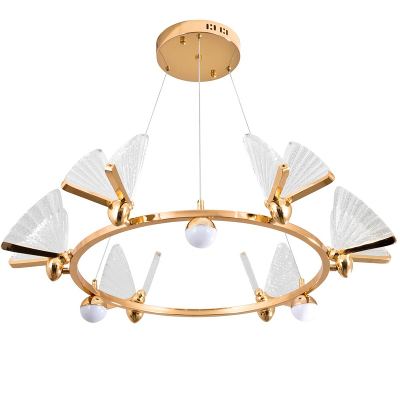 Люстра Золотая Butterfly Enlarged на три лампы Золотой Люстра Золотая Butterfly Enlarged на три лампы Золотой в Барнауле | Loft Concept