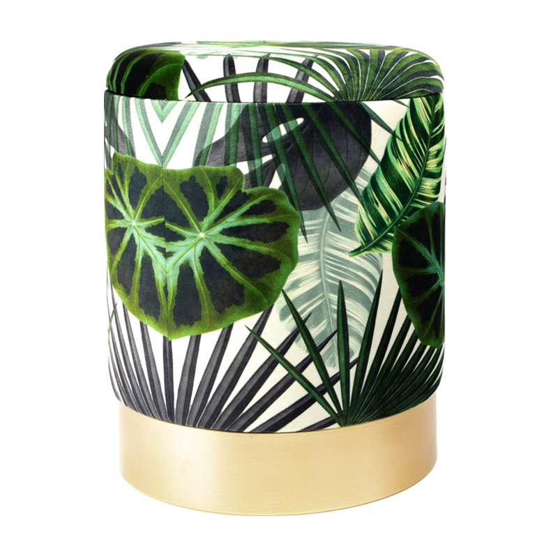 Пуф PUF tropical Золотой Зеленый Белый Пуф PUF tropical Золотой Зеленый Белый в Барнауле | Loft Concept