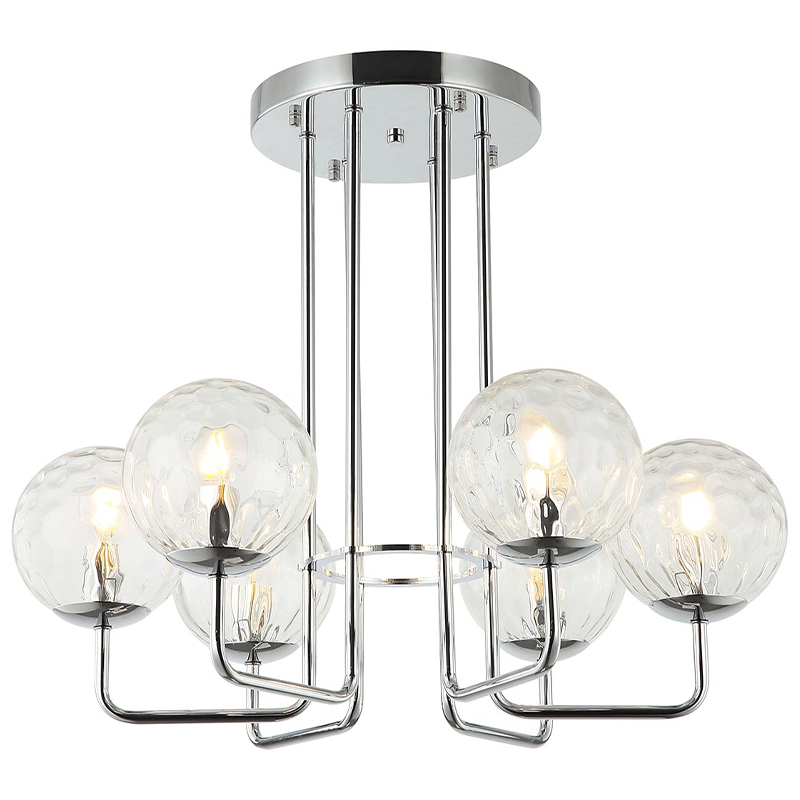 Люстра Hartley Chandelier 6 Хром Прозрачный Люстра Hartley Chandelier 6 Хром Прозрачный в Барнауле | Loft Concept
