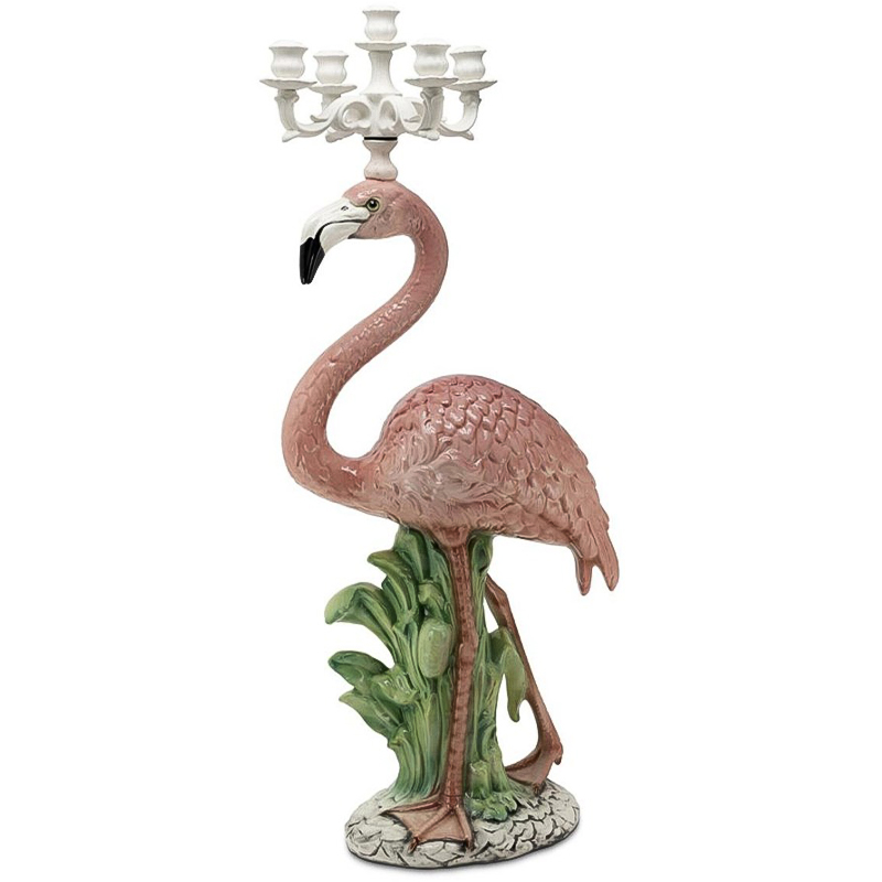 Подсвечник Candleholder Flamingo Bisc Розовый Зеленый Белый Подсвечник Candleholder Flamingo Bisc Розовый Зеленый Белый в Барнауле | Loft Concept