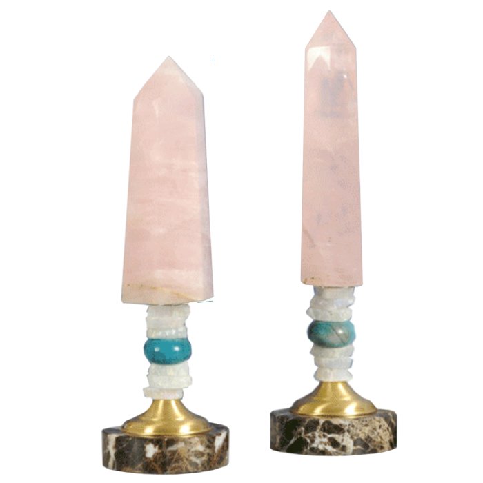 Аксессуар розовый кварц Pointe cristal quartz rose Латунь Розовый Аксессуар розовый кварц Pointe cristal quartz rose Латунь Розовый в Барнауле | Loft Concept