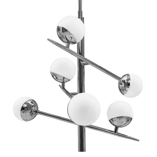 Подвесной светильник Ponte Chandelier Chromium Белый Хром Подвесной светильник Ponte Chandelier Chromium Белый Хром в Барнауле | Loft Concept