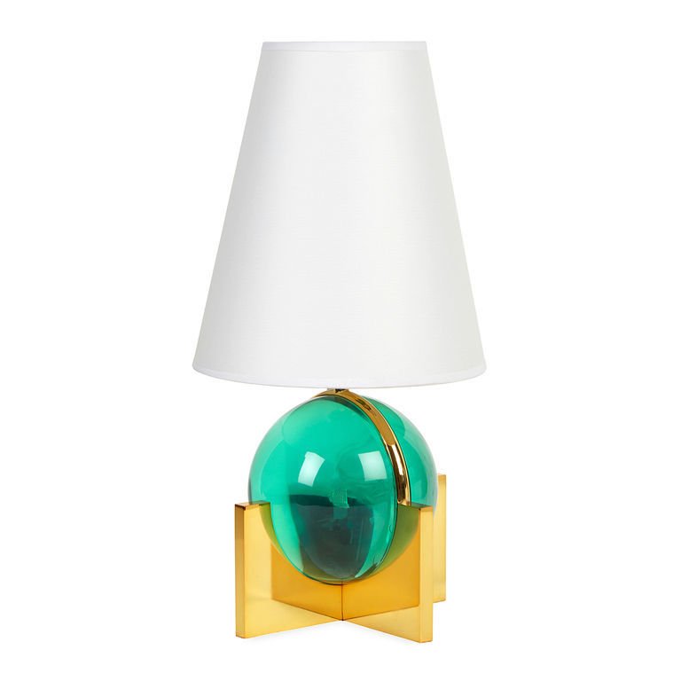 Настольная лампа GLOBO VANITY LAMP Золотой Зеленый Белый Настольная лампа GLOBO VANITY LAMP Золотой Зеленый Белый в Барнауле | Loft Concept