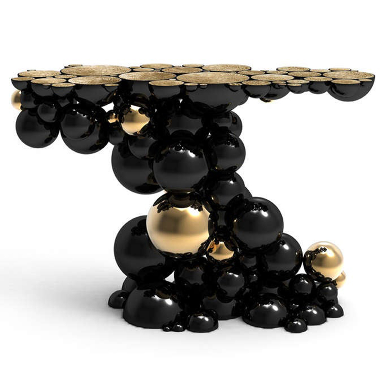 Консоль Newton Console by Boca do Lobo Studio Черный Черный Золотой Консоль Newton Console by Boca do Lobo Studio Черный Черный Золотой в Барнауле | Loft Concept