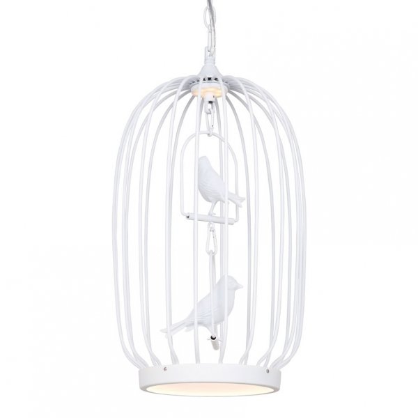 Люстра Birdcage Chandelier Two White Белый в Барнауле | Loft Concept 