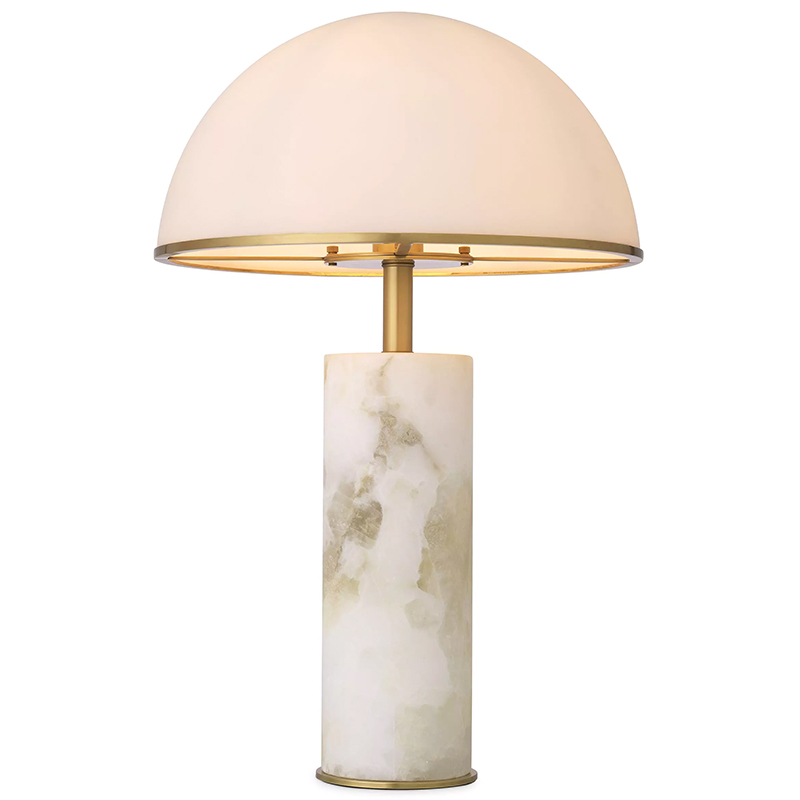 Настольная лампа Eichholtz Table Lamp Vaneta Белое матовое стекло Латунь в Барнауле | Loft Concept 