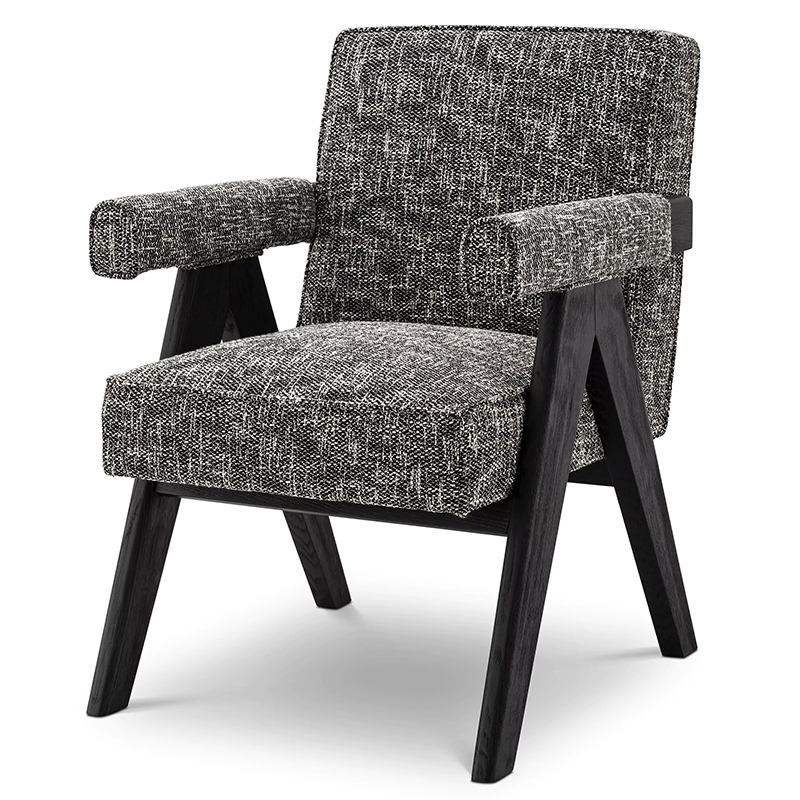 Стул Eichholtz Dining Chair Greta Черный Черный Черно-белый Стул Eichholtz Dining Chair Greta Черный Черный Черно-белый в Барнауле | Loft Concept