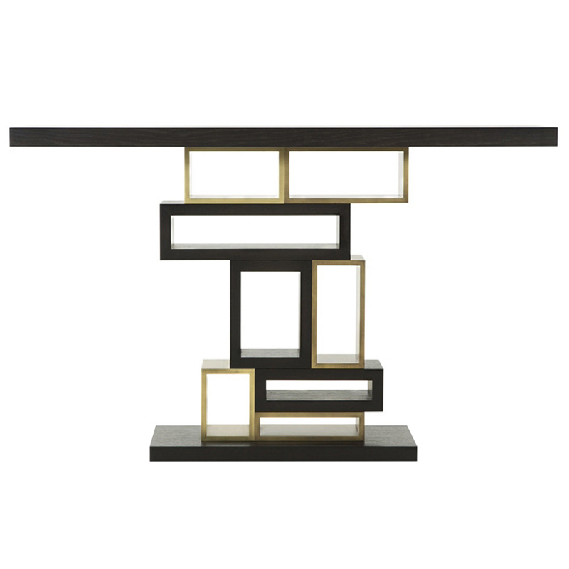 Консоль Rectangles Console Table Коричневый Латунь Консоль Rectangles Console Table Коричневый Латунь в Барнауле | Loft Concept