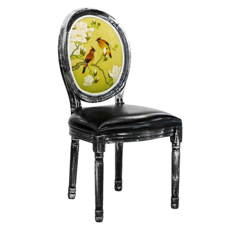 Стул French chair Birds black Винтажный черный Мульти Стул French chair Birds black Винтажный черный Мульти в Барнауле | Loft Concept