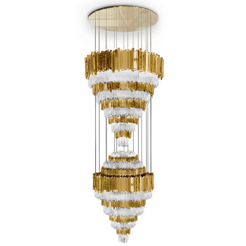 Люстра Luxxu Empire Chandelier XL Глянцевое золото Прозрачное Стекло Люстра Luxxu Empire Chandelier XL Глянцевое золото Прозрачное Стекло в Барнауле | Loft Concept