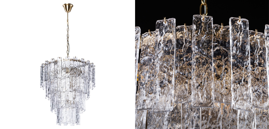 Люстра Iceberg Glass Maxi с Рельефным стеклом Люстра Iceberg Glass Maxi с Рельефным стеклом - Loft-Concept в Барнауле