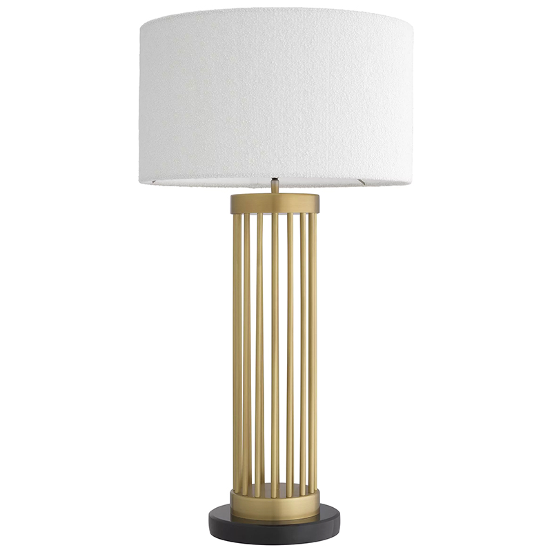 Настольная лампа Eichholtz Table Lamp Condo Brass Белый Латунь Черный Настольная лампа Eichholtz Table Lamp Condo Brass Белый Латунь Черный в Барнауле | Loft Concept