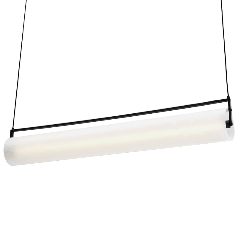 Дизайнерский линейный подвесной светильник CANVAS LINEAR HANGING LAMP Белый Черный Дизайнерский линейный подвесной светильник CANVAS LINEAR HANGING LAMP Белый Черный в Барнауле | Loft Concept