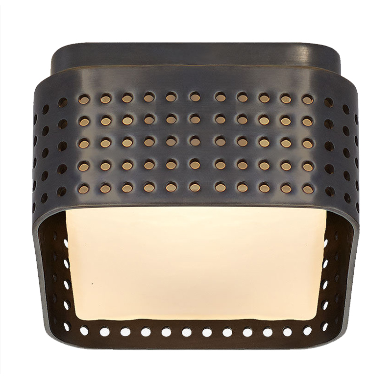PRECISION Petite Flush Mount Black Черный матовый Прозрачный белый в Барнауле | Loft Concept 