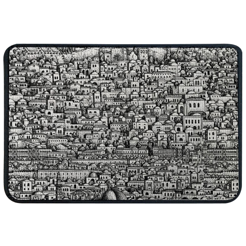 Ковер для прихожей и ванной Fornasetti Mediterranea Rug Черно-белый Ковер для прихожей и ванной Fornasetti Mediterranea Rug Черно-белый в Барнауле | Loft Concept