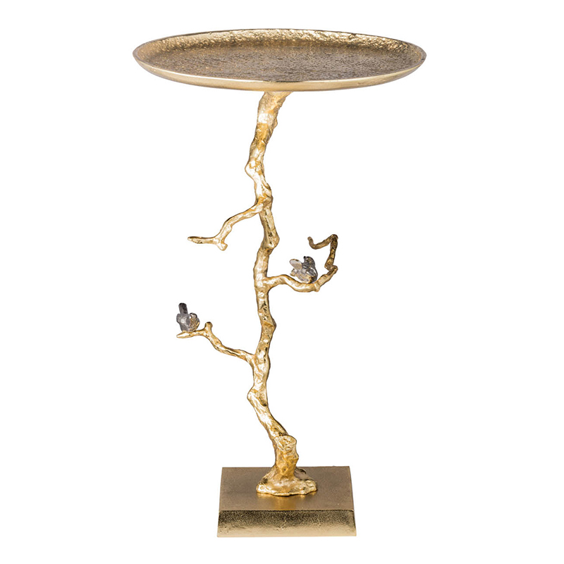Приставной столик Tree Branch & Bird Gold Золотой Приставной столик Tree Branch & Bird Gold Золотой в Барнауле | Loft Concept