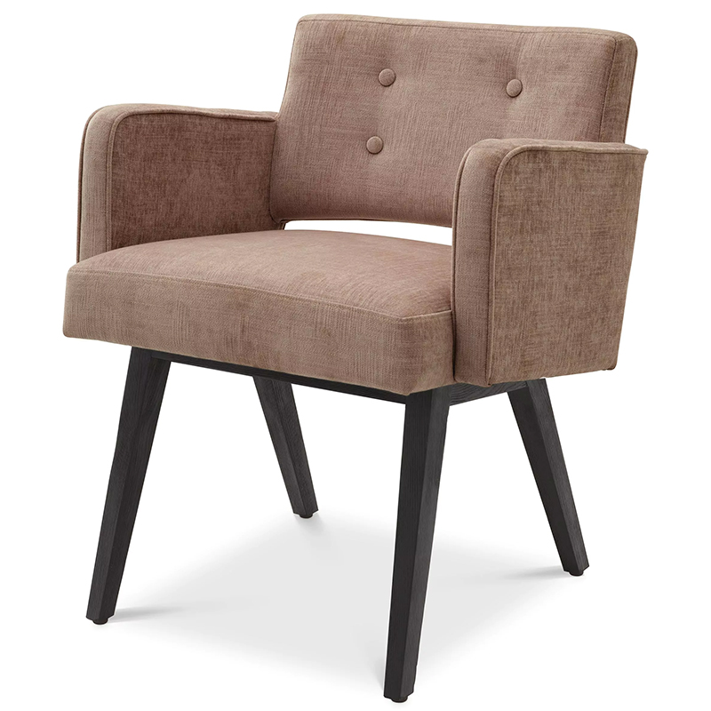 Стул Eichholtz Dining Chair Locarno Песочный Черный в Барнауле | Loft Concept 