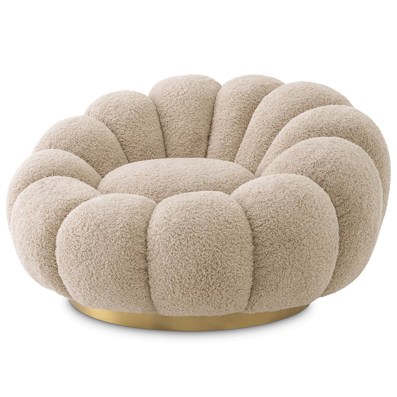 Кресло Eichholtz Swivel Chair Mello Canberra Sand Бежевый Латунь Кресло Eichholtz Swivel Chair Mello Canberra Sand Бежевый Латунь в Барнауле | Loft Concept