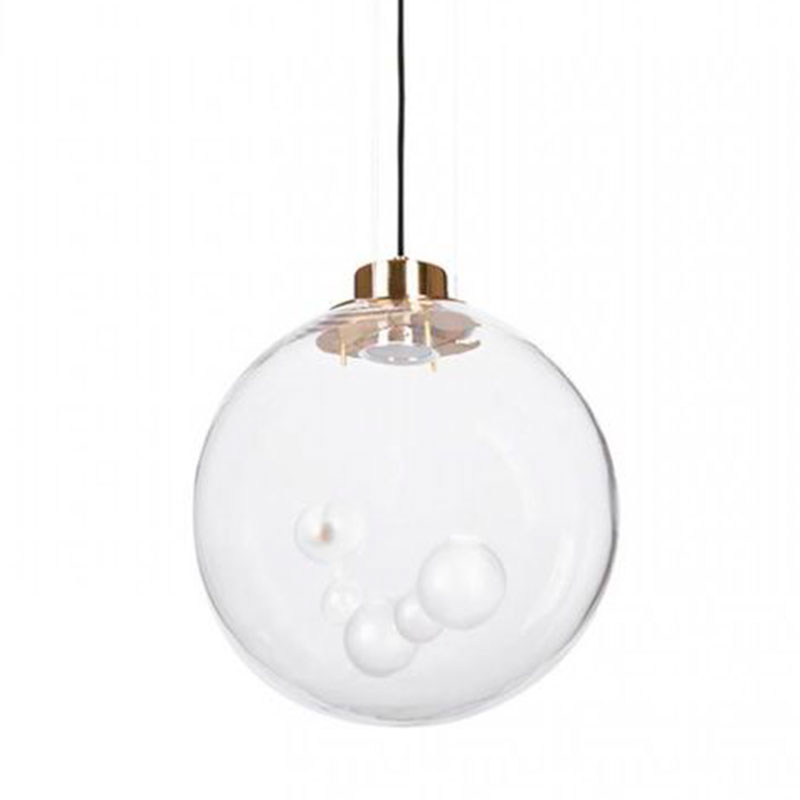 Подвесной светильник Lamps Inside Bubbles bottom round Золотой Прозрачный в Барнауле | Loft Concept 