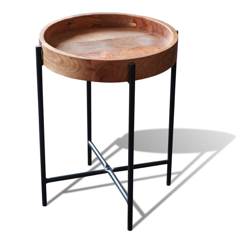Приставной стол Darrick Side Table Черный Коричневый Приставной стол Darrick Side Table Черный Коричневый в Барнауле | Loft Concept