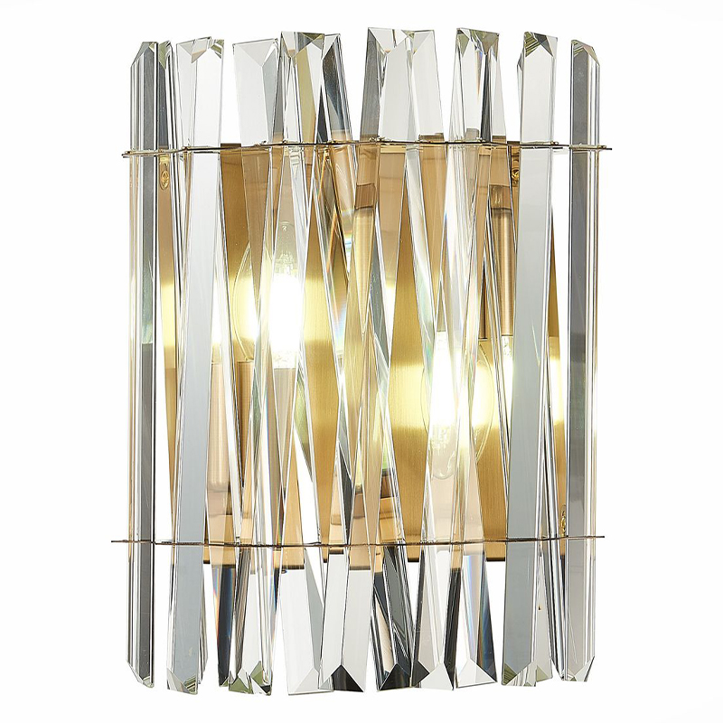 Бра Kaeden Glass Gold Wall Lamp Золотой Прозрачный Бра Kaeden Glass Gold Wall Lamp Золотой Прозрачный в Барнауле | Loft Concept