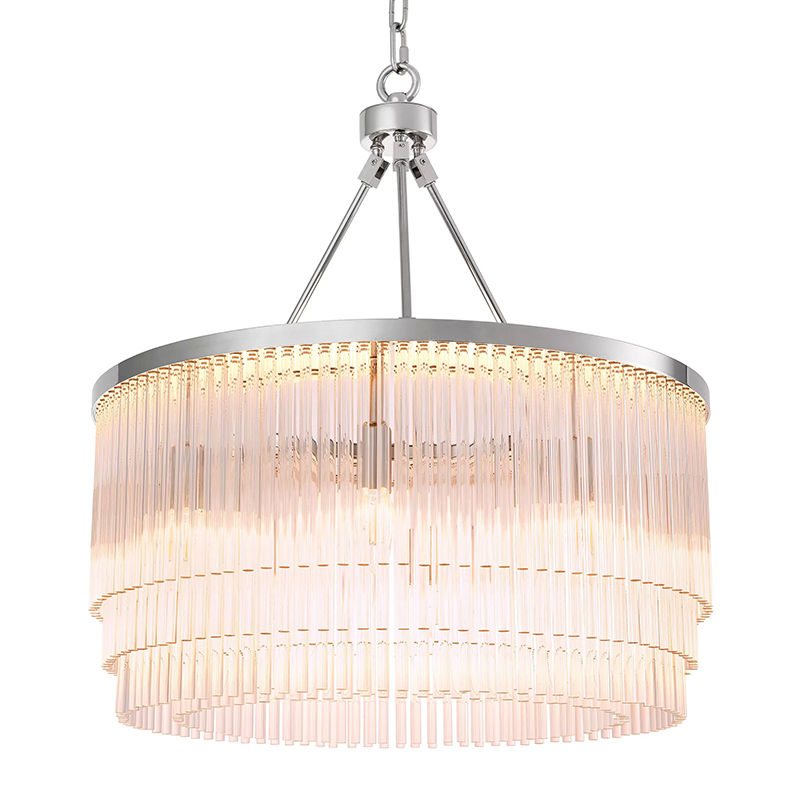 Люстра Eichholtz Chandelier Hector S Nickel Никель Прозрачное Стекло Люстра Eichholtz Chandelier Hector S Nickel Никель Прозрачное Стекло в Барнауле | Loft Concept