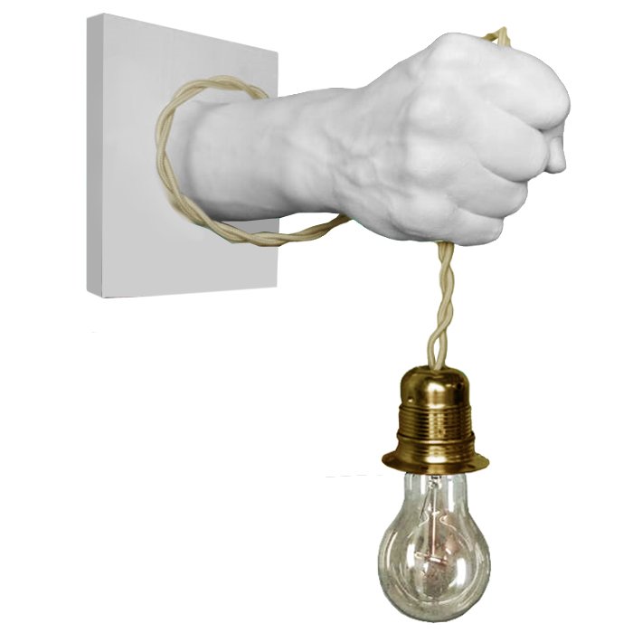 Бра Arm Sculpture Wall lamp Белый Бронза Бра Arm Sculpture Wall lamp Белый Бронза в Барнауле | Loft Concept