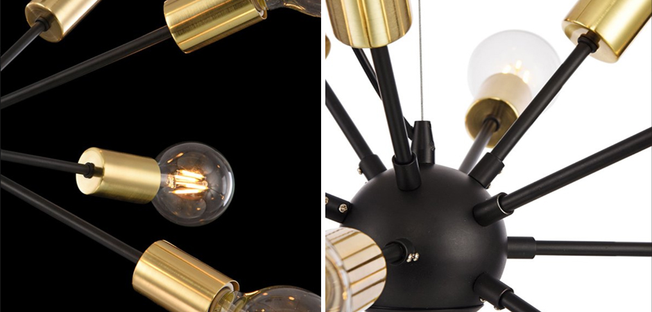 Люстра Sputnik 12 Black and Gold Люстра Sputnik 12 Black and Gold - Loft-Concept в Барнауле