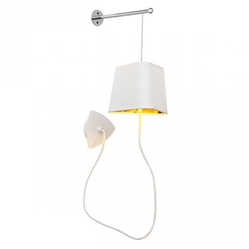 Бра Designheure Lighting White Wall Lamp Белый Золотой Бра Designheure Lighting White Wall Lamp Белый Золотой в Барнауле | Loft Concept