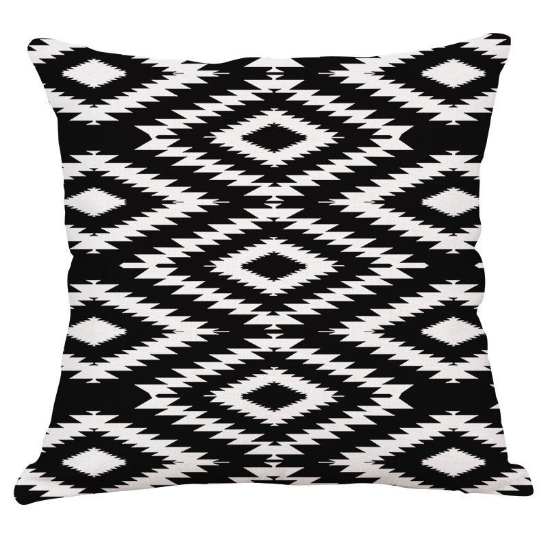 Декоративная подушка Black and White Pattern #5 Черно-белый Декоративная подушка Black and White Pattern #5 Черно-белый в Барнауле | Loft Concept
