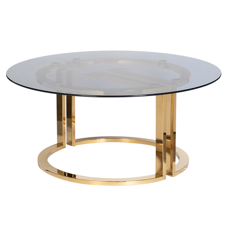 Кофейный стол Umberto Coffee Table Глянцевое золото Стекло Смок Кофейный стол Umberto Coffee Table Глянцевое золото Стекло Смок в Барнауле | Loft Concept