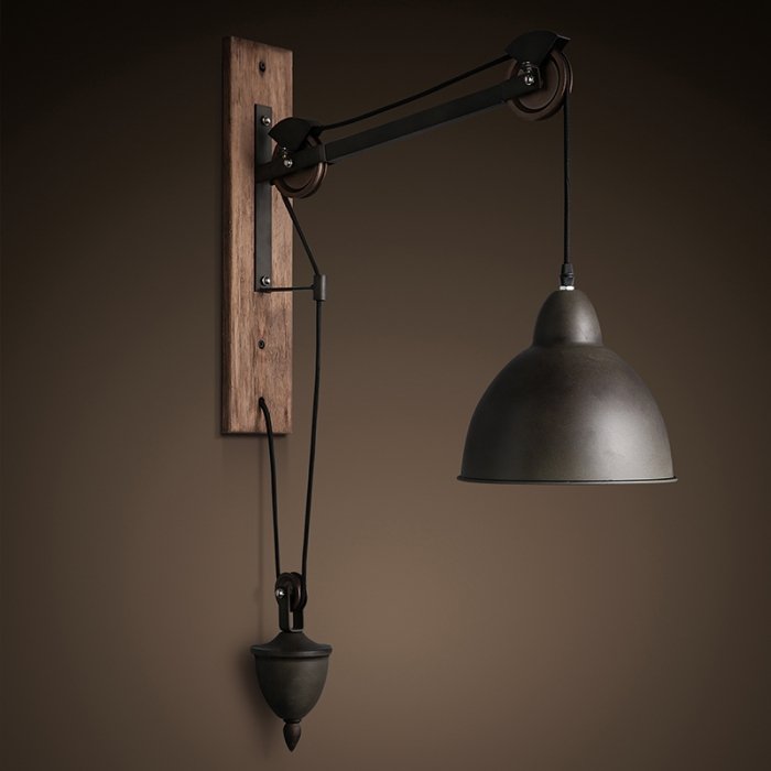 Настенный светильник Steampank Rust Iron Wall Lamp Черный Настенный светильник Steampank Rust Iron Wall Lamp Черный в Барнауле | Loft Concept