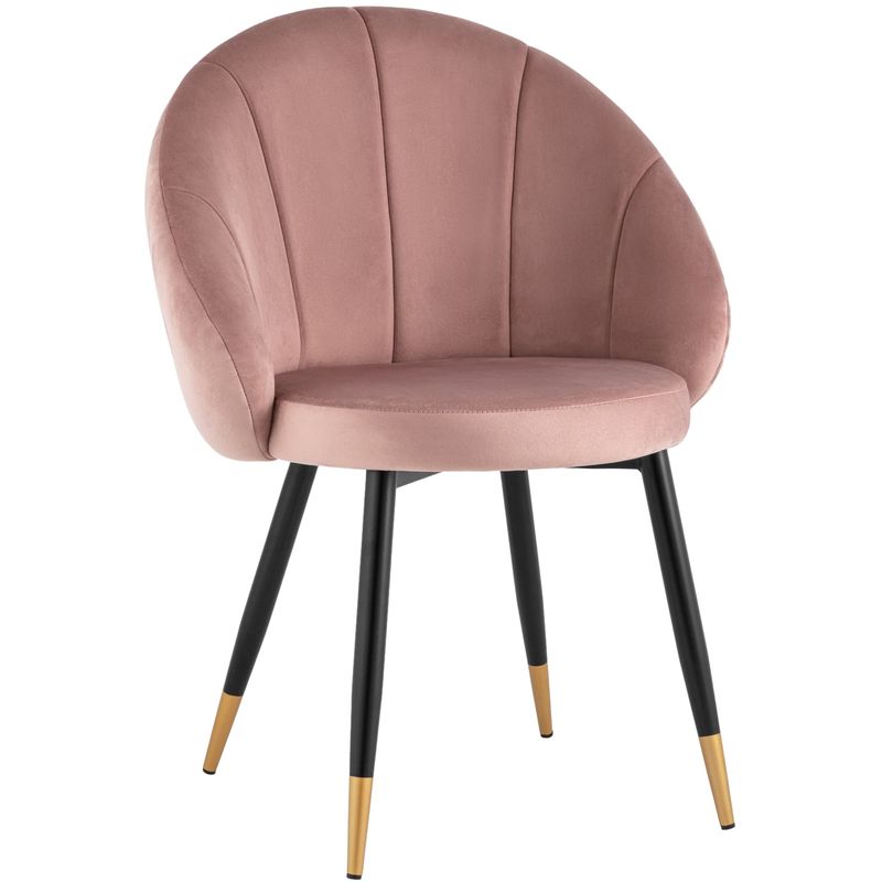 Стул Alberto Chair Розовый Велюр Розовый пастельный Черный Золотой Стул Alberto Chair Розовый Велюр Розовый пастельный Черный Золотой в Барнауле | Loft Concept