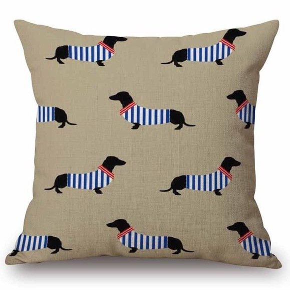 Декоративная подушка Dachshund Pattern Декоративная подушка Dachshund Pattern в Барнауле | Loft Concept