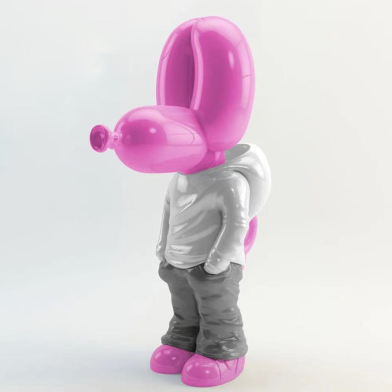 Статуэтка Pink Balloon Dog Розовый Белый Серый Статуэтка Pink Balloon Dog Розовый Белый Серый в Барнауле | Loft Concept