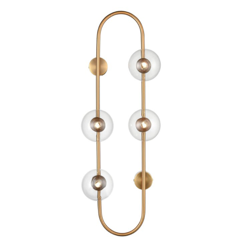 Бра HOOP WALL Lamp Gold Transparent 4 Золотой Прозрачное Стекло Бра HOOP WALL Lamp Gold Transparent 4 Золотой Прозрачное Стекло в Барнауле | Loft Concept