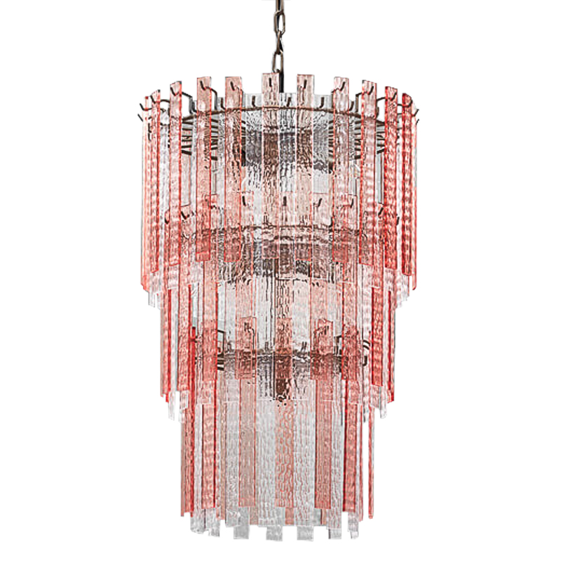 Люстра Victoire Chandeliers Хром Прозрачный Малиновый (Crimson) Люстра Victoire Chandeliers Хром Прозрачный Малиновый (Crimson) в Барнауле | Loft Concept