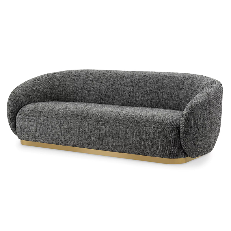 Диван Eichholtz Sofa Brice Rocat Black Черный Серый Латунь Диван Eichholtz Sofa Brice Rocat Black Черный Серый Латунь в Барнауле | Loft Concept