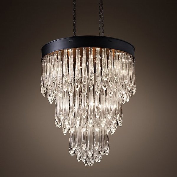 Люстра RH TEAR DROP GLASS 90 Черный Люстра RH TEAR DROP GLASS 90 Черный в Барнауле | Loft Concept