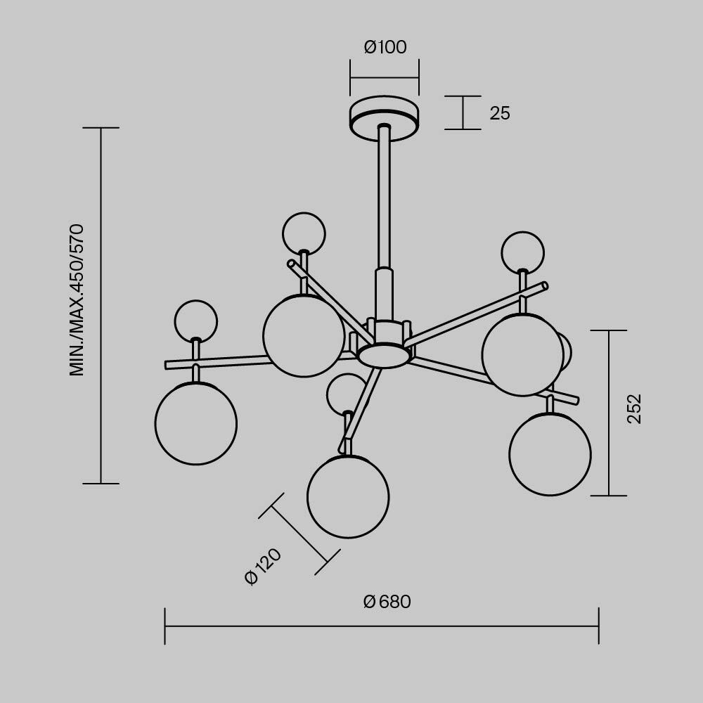 Люстра подвесная Museo G9 в Барнауле