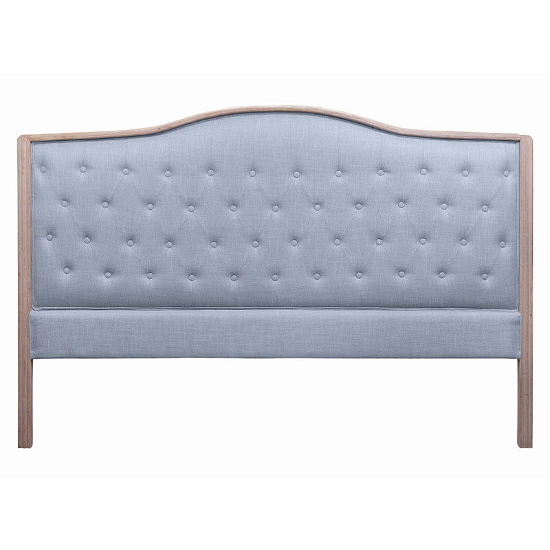 Изголовье кровати серое с мягкой обивкой из рогожки Agatha Headboard Серый Коричневый Изголовье кровати серое с мягкой обивкой из рогожки Agatha Headboard Серый Коричневый в Барнауле | Loft Concept