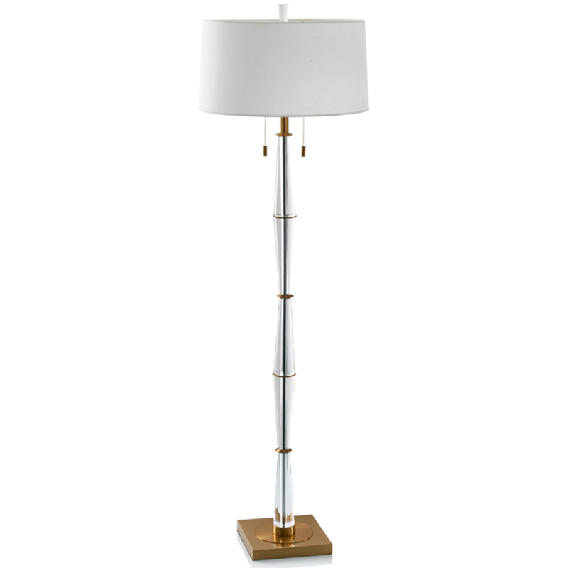 Торшер Transparent Atlant Floor Lamp Прозрачный Белый Латунь Торшер Transparent Atlant Floor Lamp Прозрачный Белый Латунь в Барнауле | Loft Concept