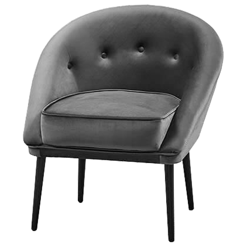 Кресло Gwyn Chair Gray Серый Черный Кресло Gwyn Chair Gray Серый Черный в Барнауле | Loft Concept