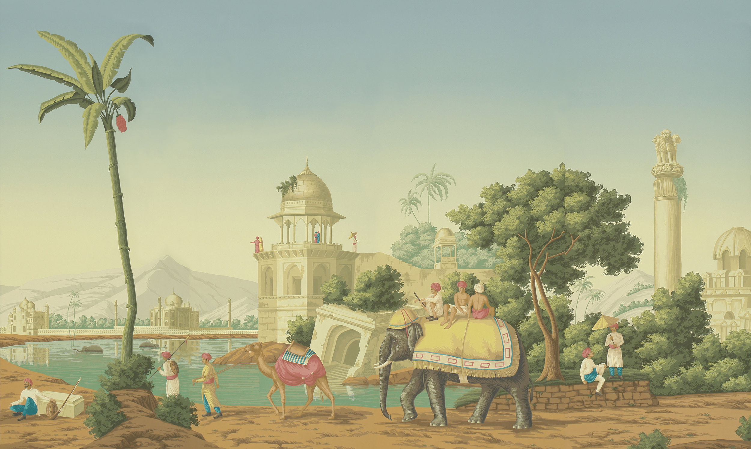 Обои ручная роспись Early Views of India Verdoyant on scenic paper Обои ручная роспись Early Views of India Verdoyant on scenic paper - постер Loft-Concept в Барнауле