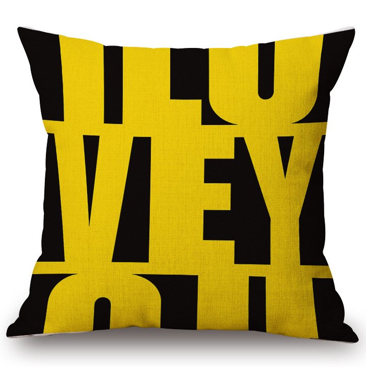 Декоративная подушка Yellow Letters Декоративная подушка Yellow Letters в Барнауле | Loft Concept