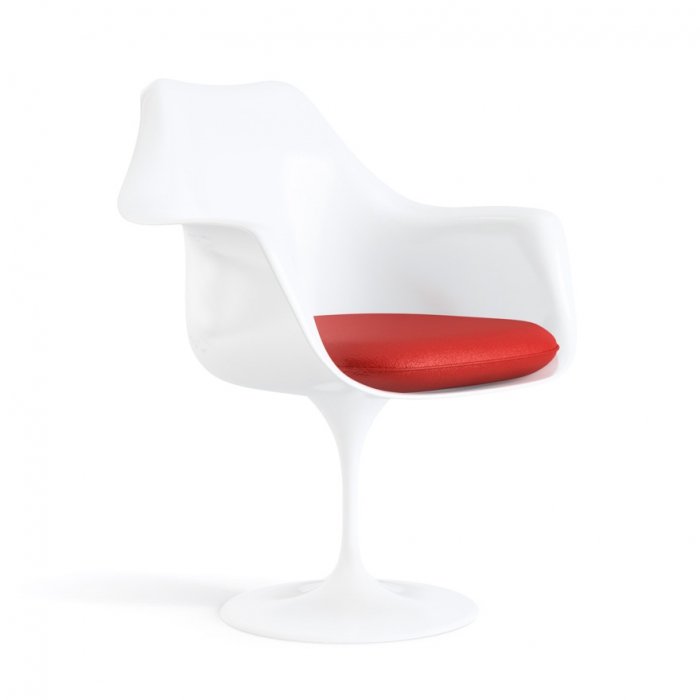 Стул Tulip Arm Chair Красный Белый Черный Стул Tulip Arm Chair Красный Белый Черный в Барнауле | Loft Concept