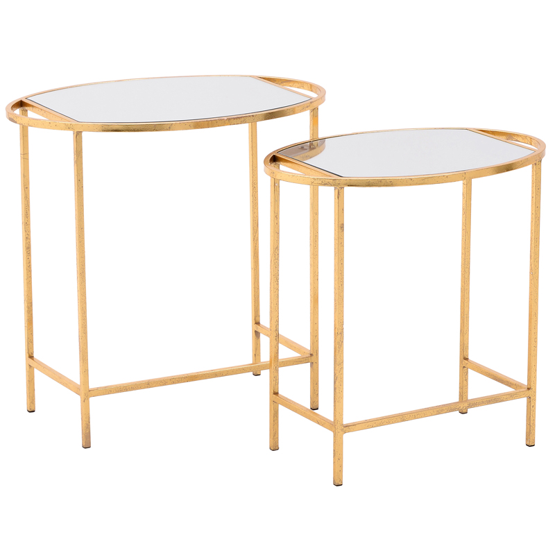 Комплект приставных столов Neria Table Винтажное Светлое Золото Комплект приставных столов Neria Table Винтажное Светлое Золото в Барнауле | Loft Concept