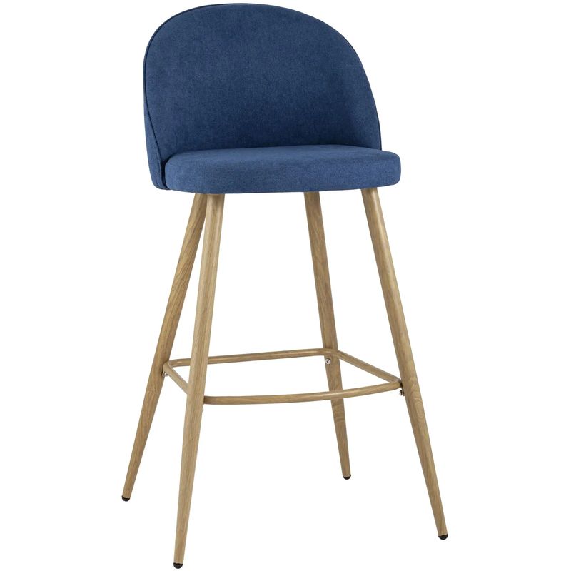 Барный Стул Miruna Chair Синий Шенилл Синий Древесина Барный Стул Miruna Chair Синий Шенилл Синий Древесина в Барнауле | Loft Concept