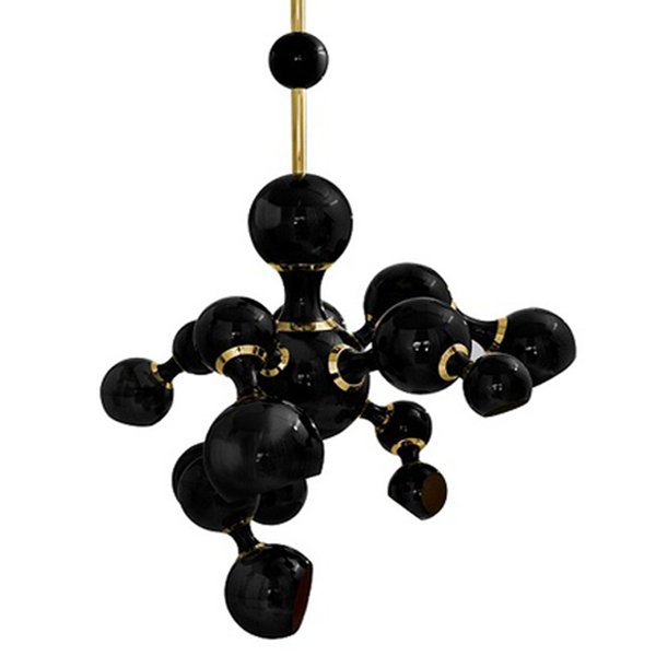 Люстра Atomic Suspension black Delightfull Золотой Черный Люстра Atomic Suspension black Delightfull Золотой Черный в Барнауле | Loft Concept