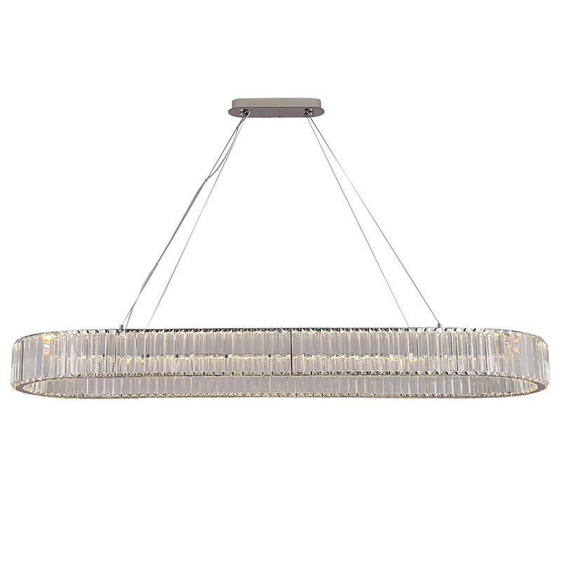 Люстра Crystal Shine Linda Oval Chrome Chandelier Хром Прозрачный (Transparent) Люстра Crystal Shine Linda Oval Chrome Chandelier Хром Прозрачный (Transparent) в Барнауле | Loft Concept